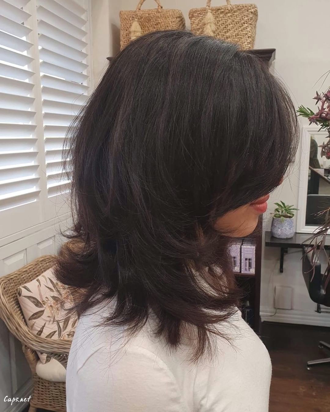 Black Bob Choppy Look