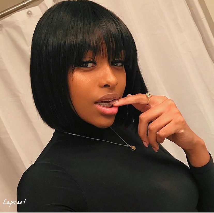 Black Bob With Long Side Bangs