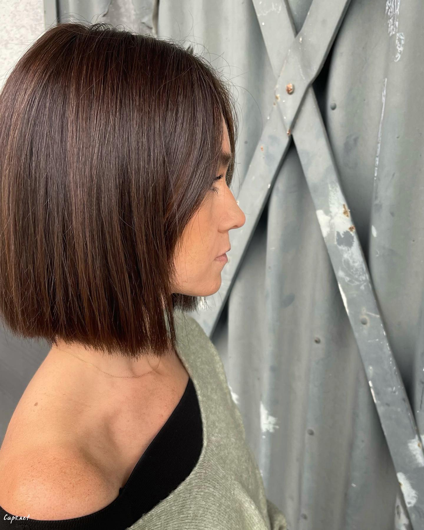 Brown Bob Sleek Look