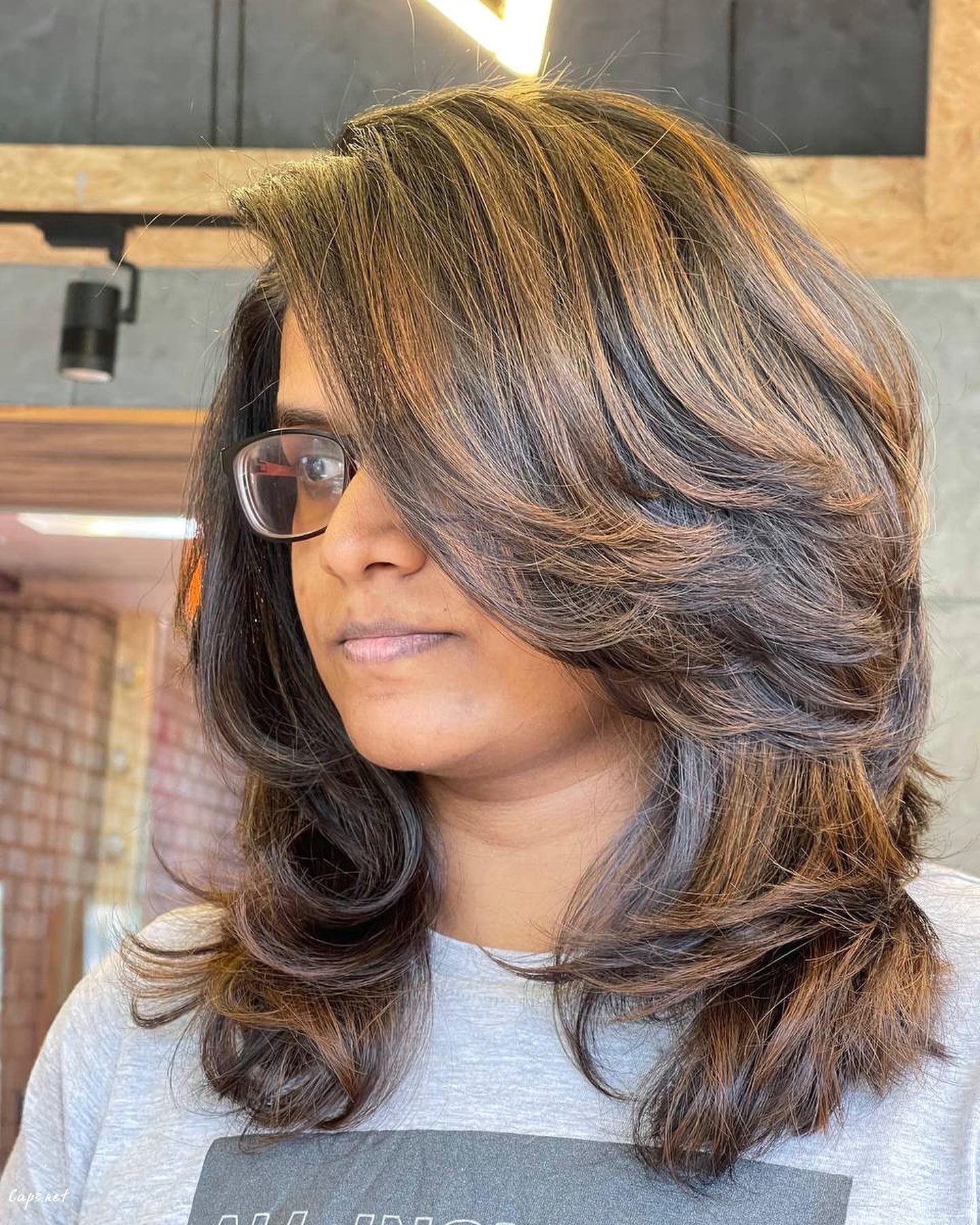 Chocolate Brown Wispy Hair