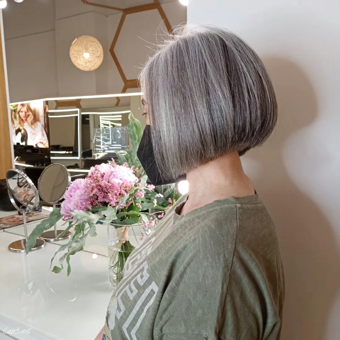 Grey Bob Haircut
