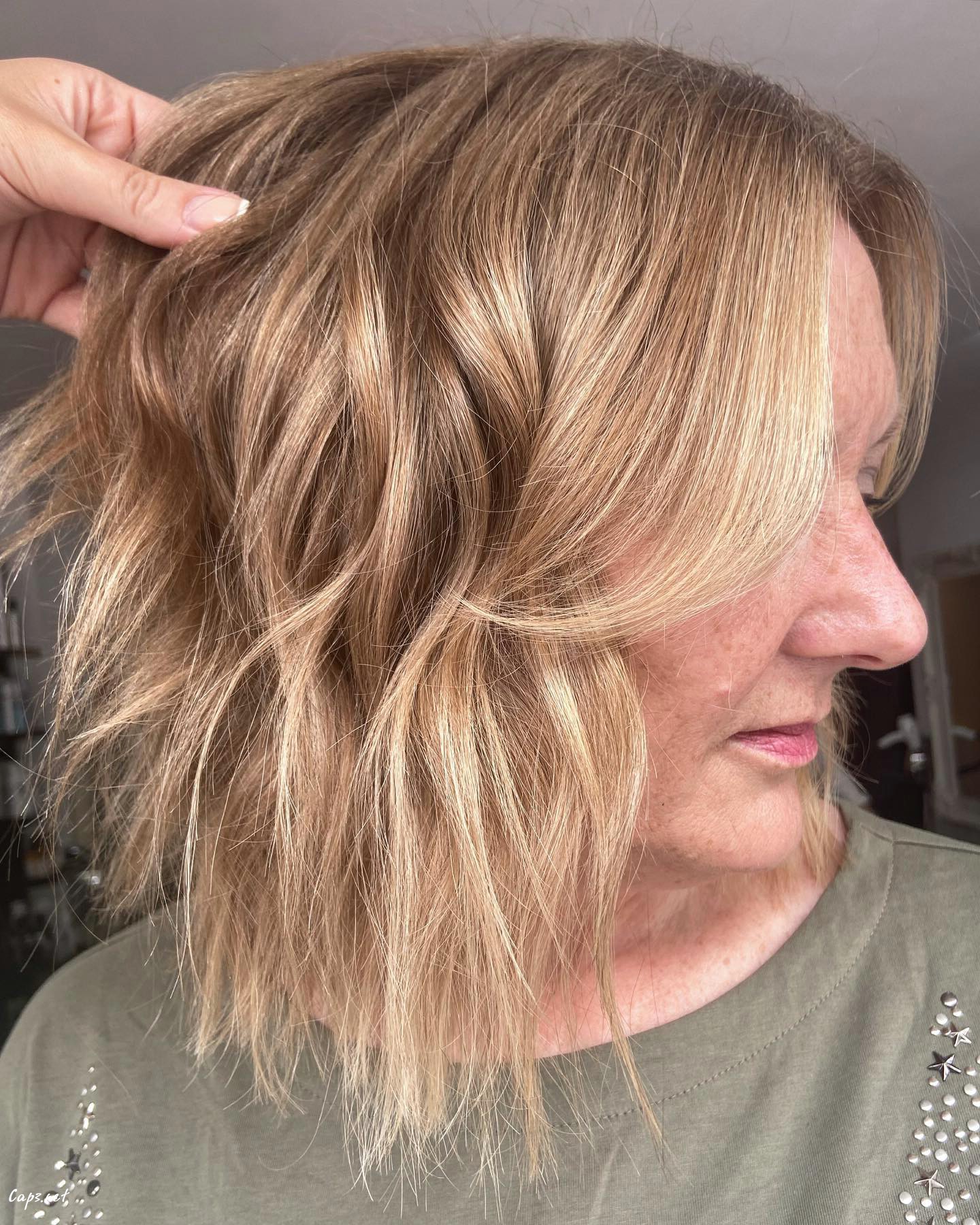 Layered Hair Platinum Blonde