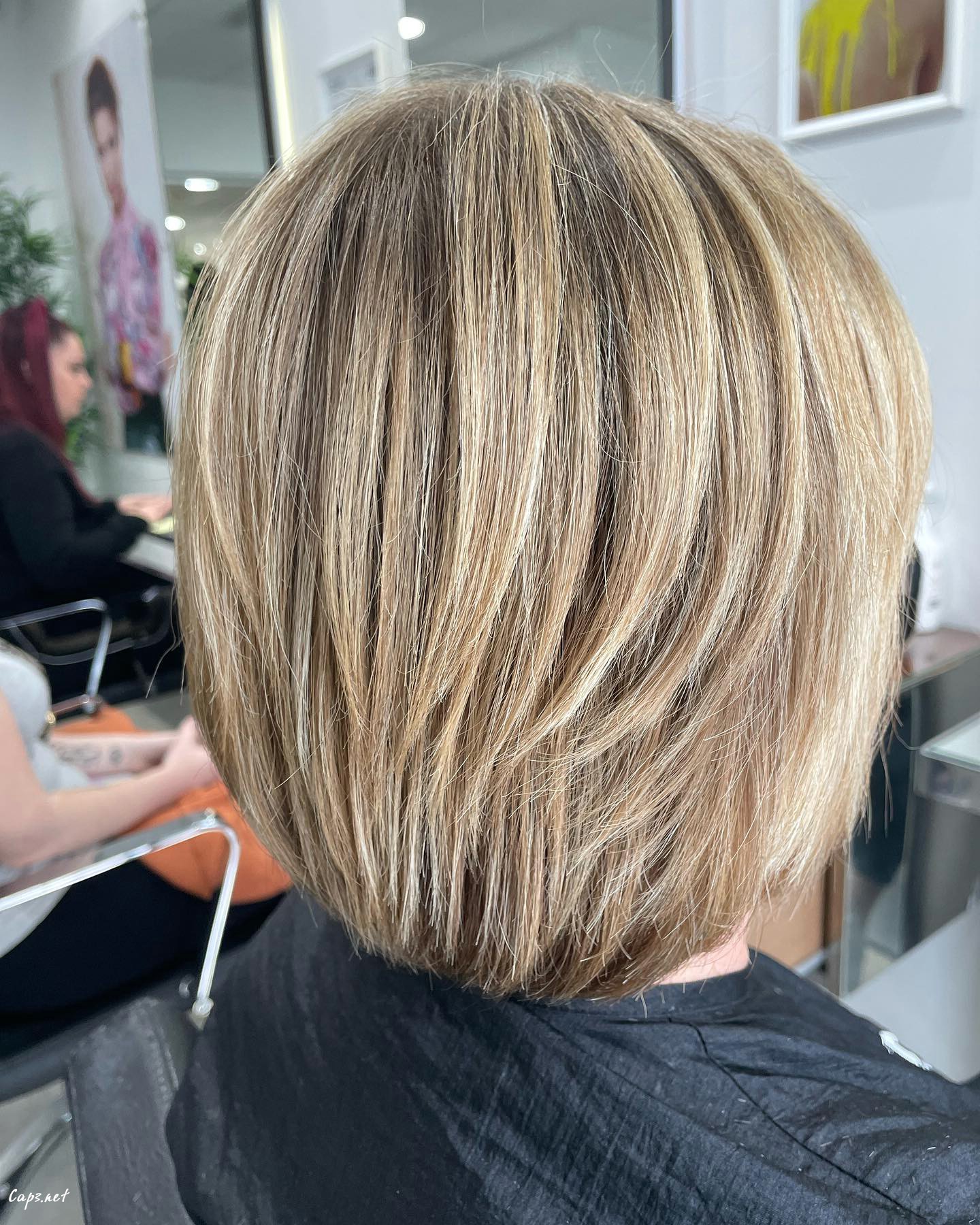 Light Blonde Choppy Bob