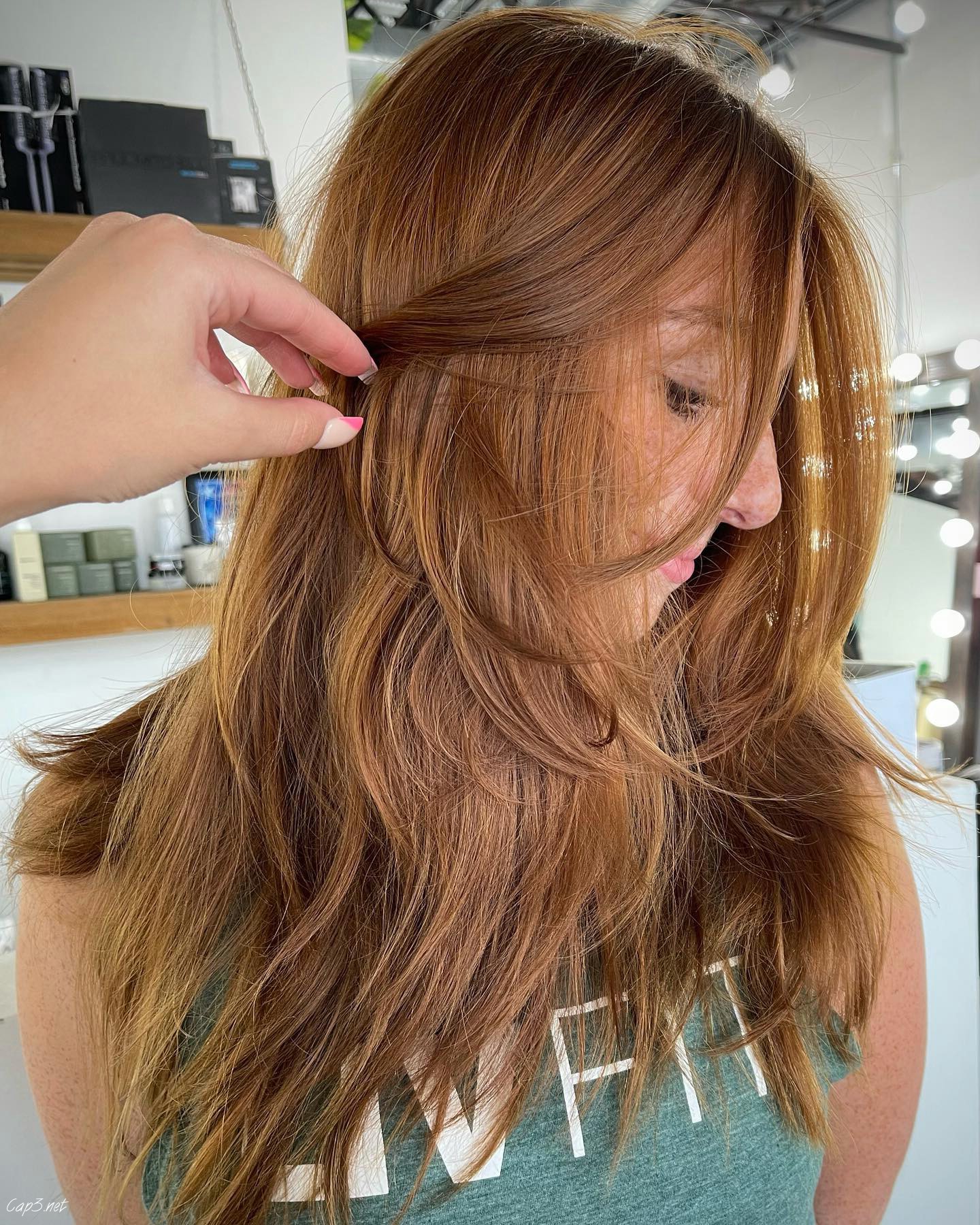 Light Orange Layered Hairstyle