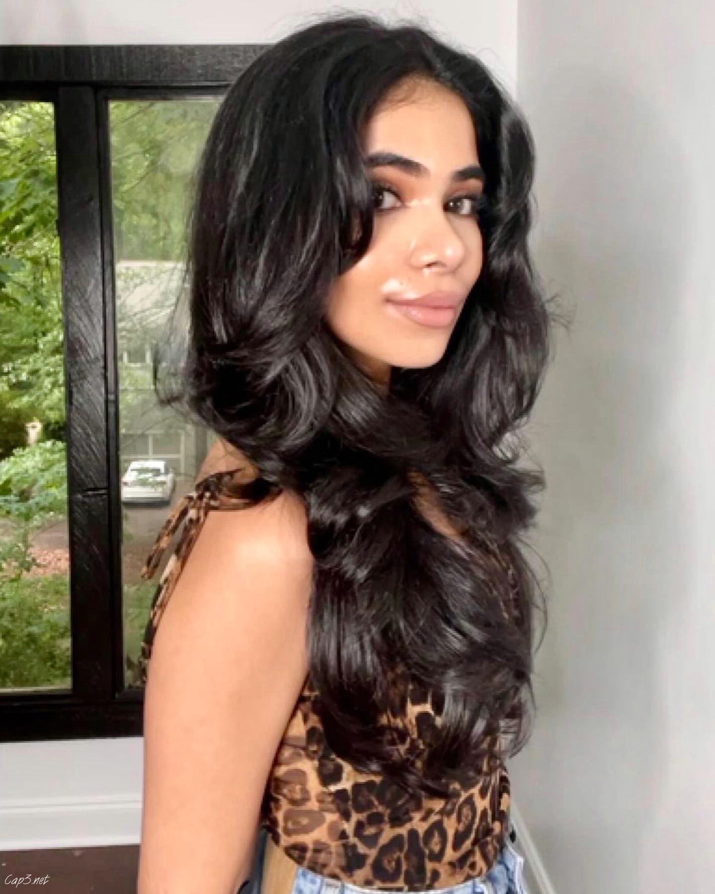 Long Black Layered Cut