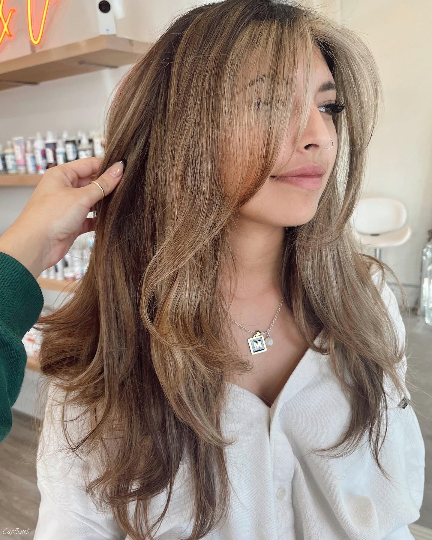 Long Blonde Layered Hairstyle