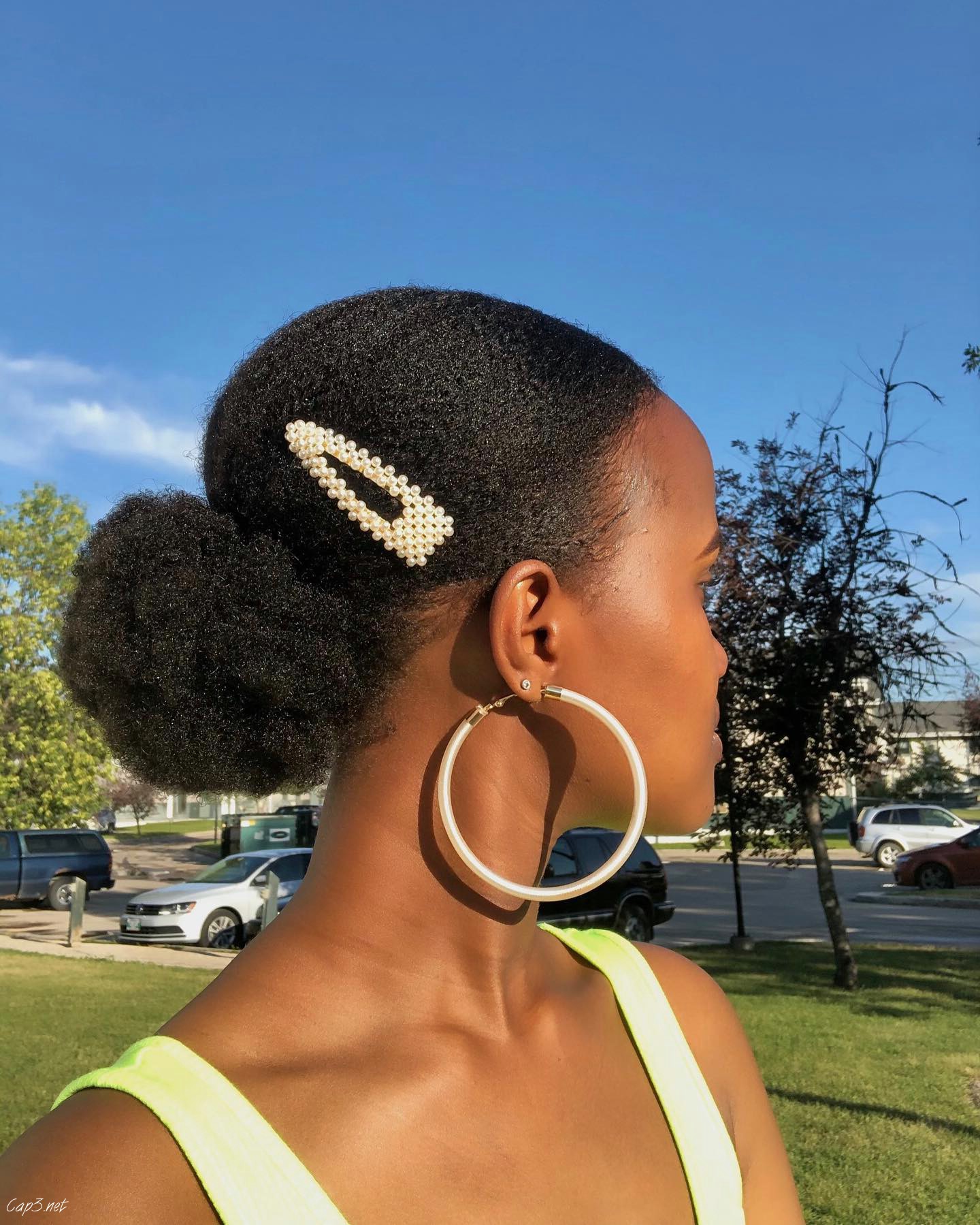 Low Bun Curl Look