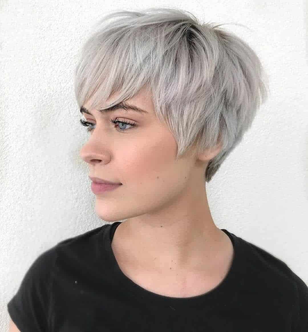 Platinum Silver Pixie Cut