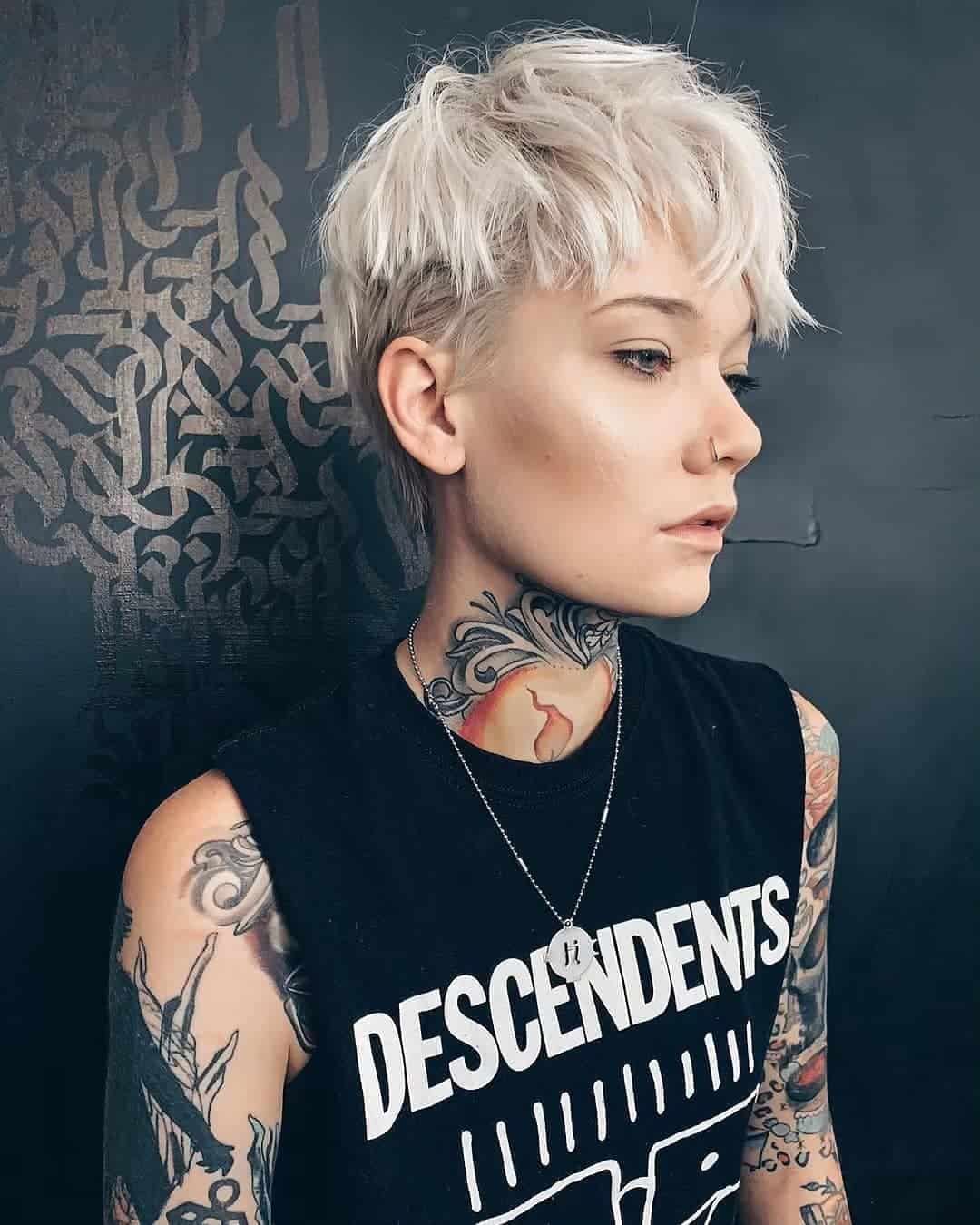 Platinum Silver PixieCut