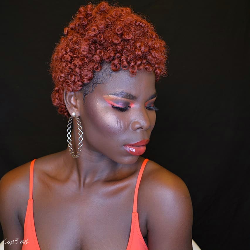 Short Bright Red Crochet Hair