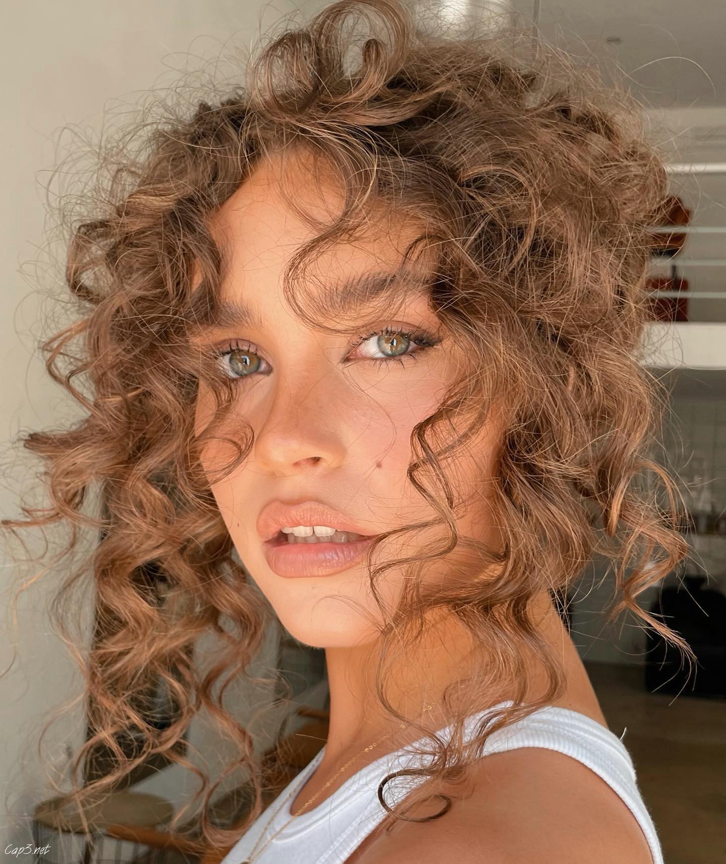 Soft Curly Brown Updo