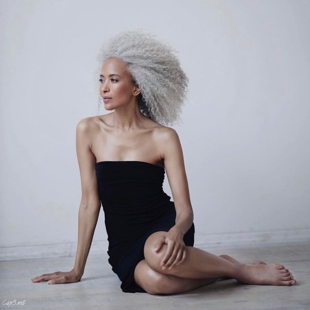 Super Curly Grey Hair