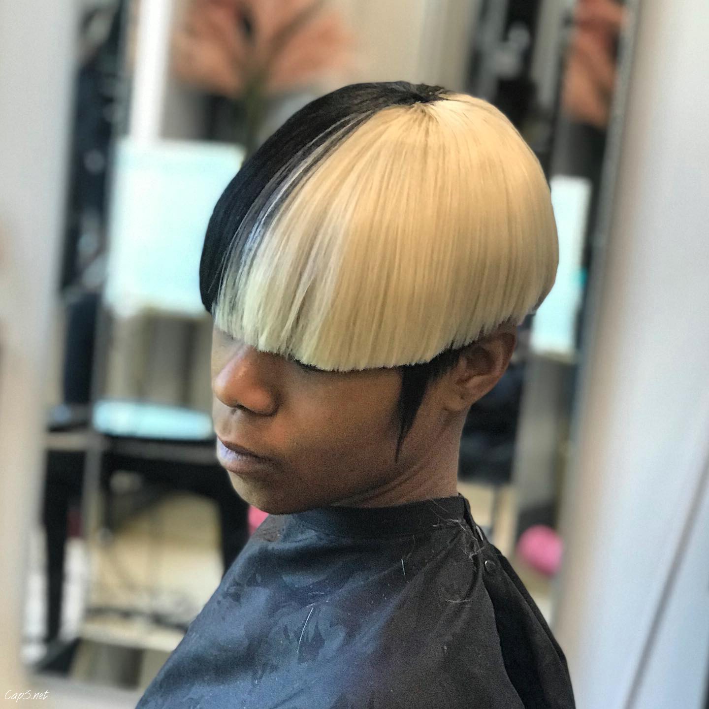 Abstract Half Colored Hair
