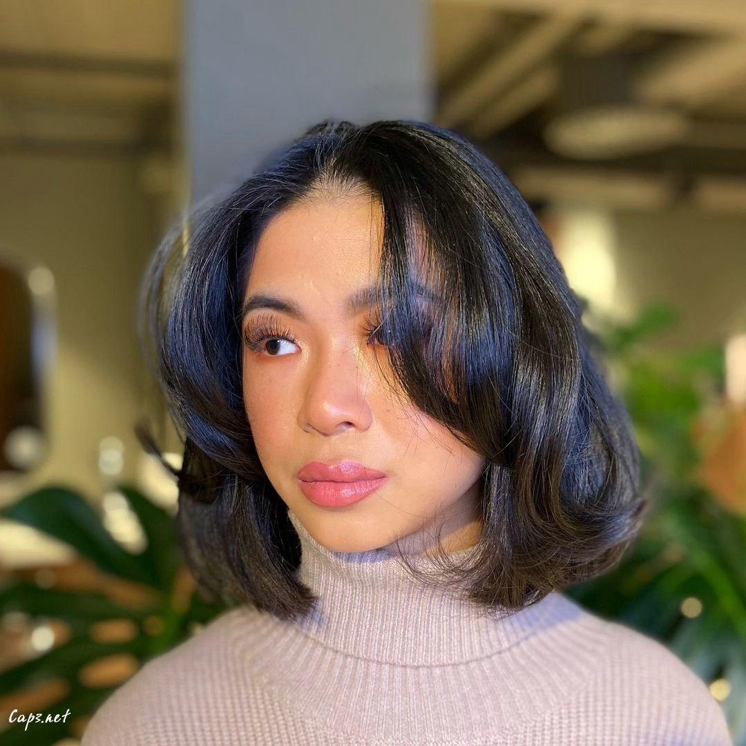 Bob Cut Curtain Bangs