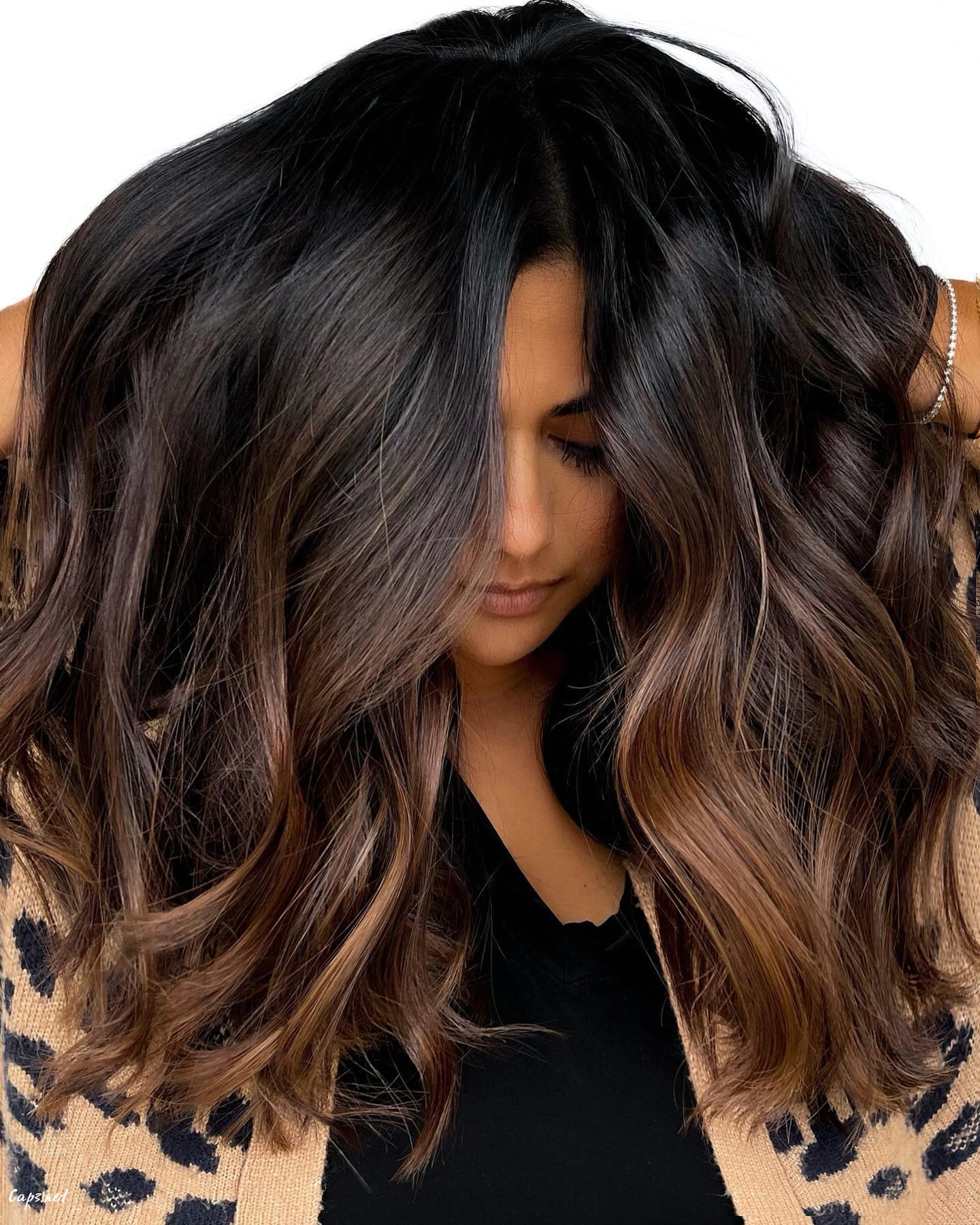 Chocolate Brown Hair Voluminous Look