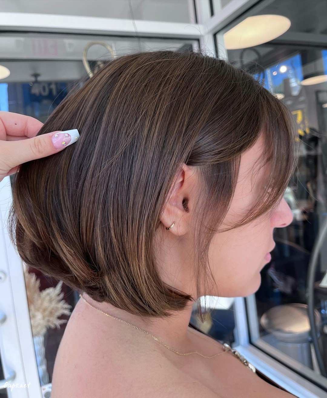 Chopped Brown Bob Cut