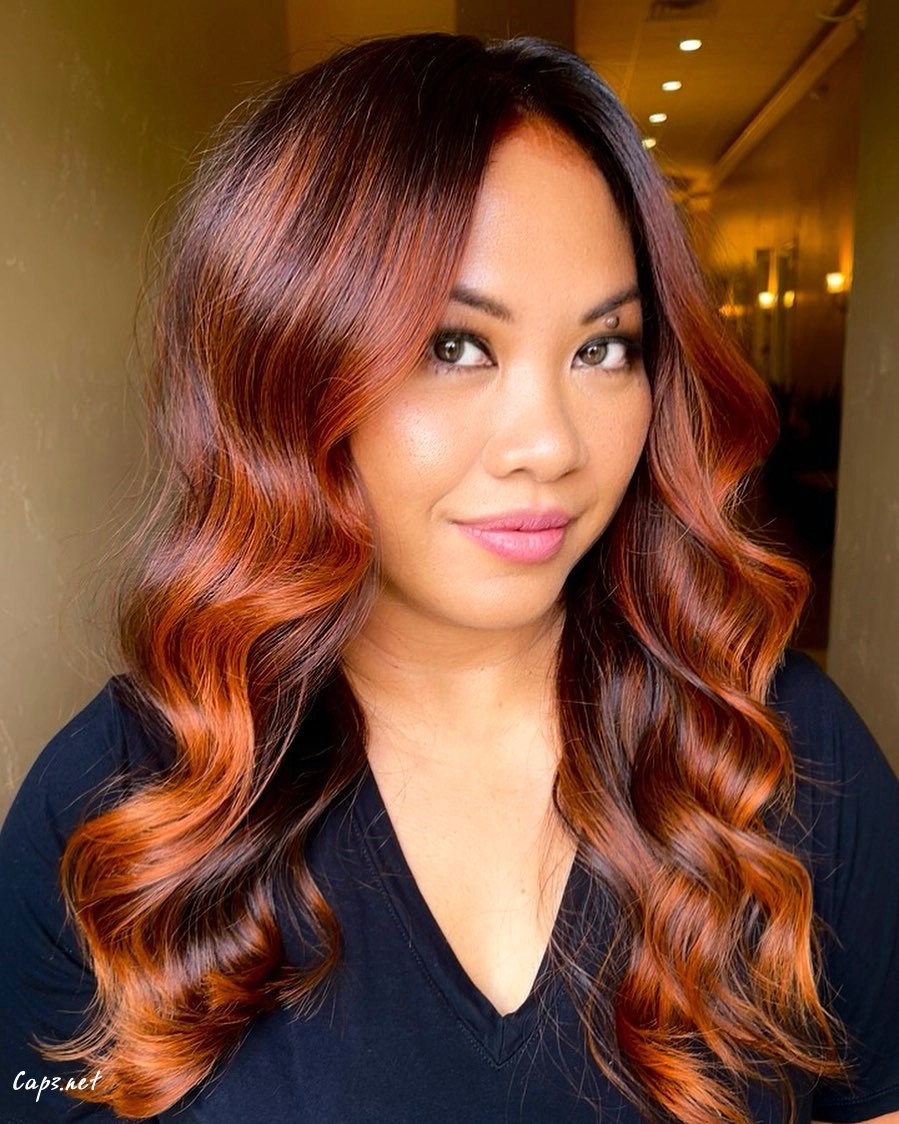 Dark Red Fall Style Hairdo
