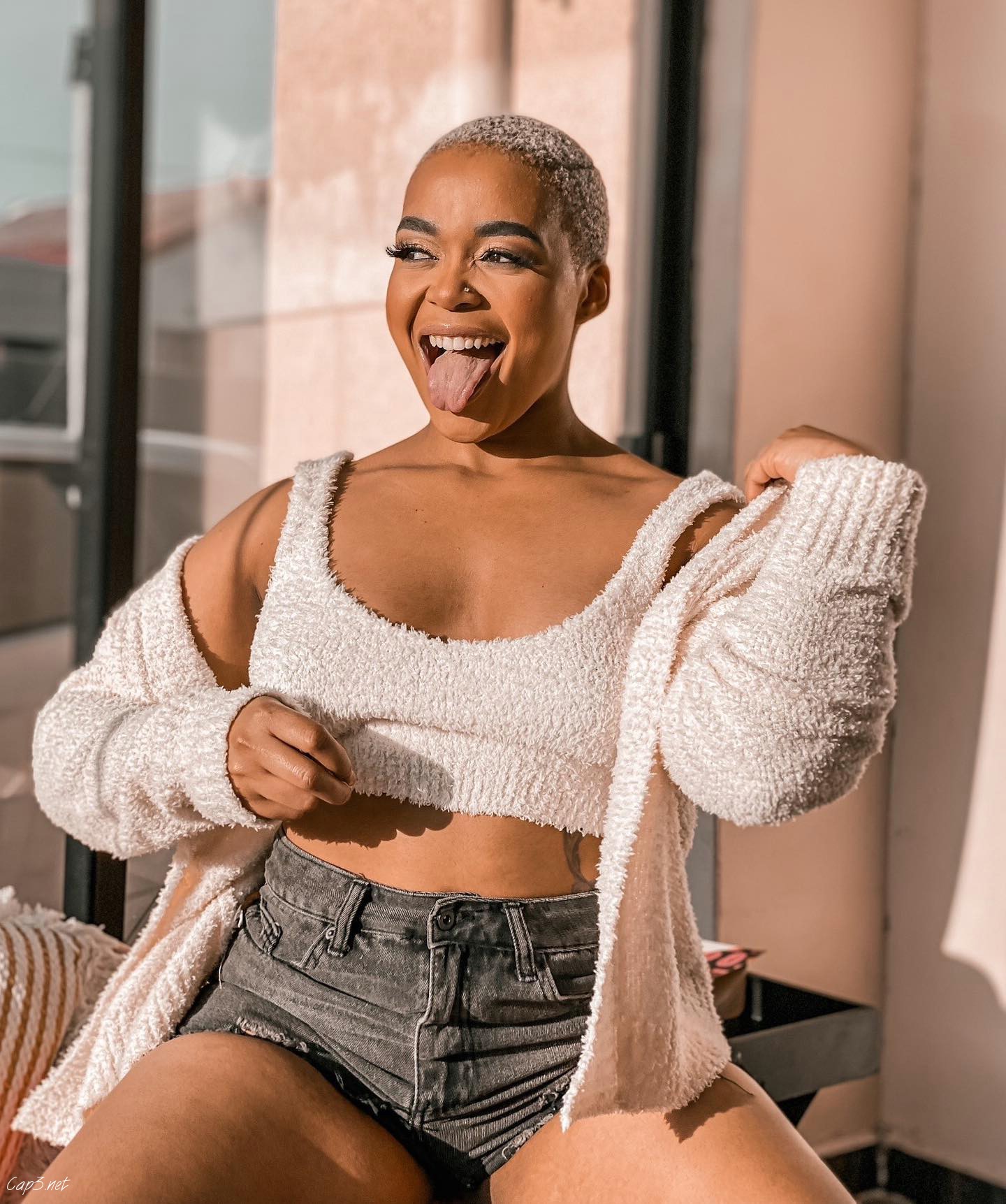 Icy Silver Buzzcut For Black Women