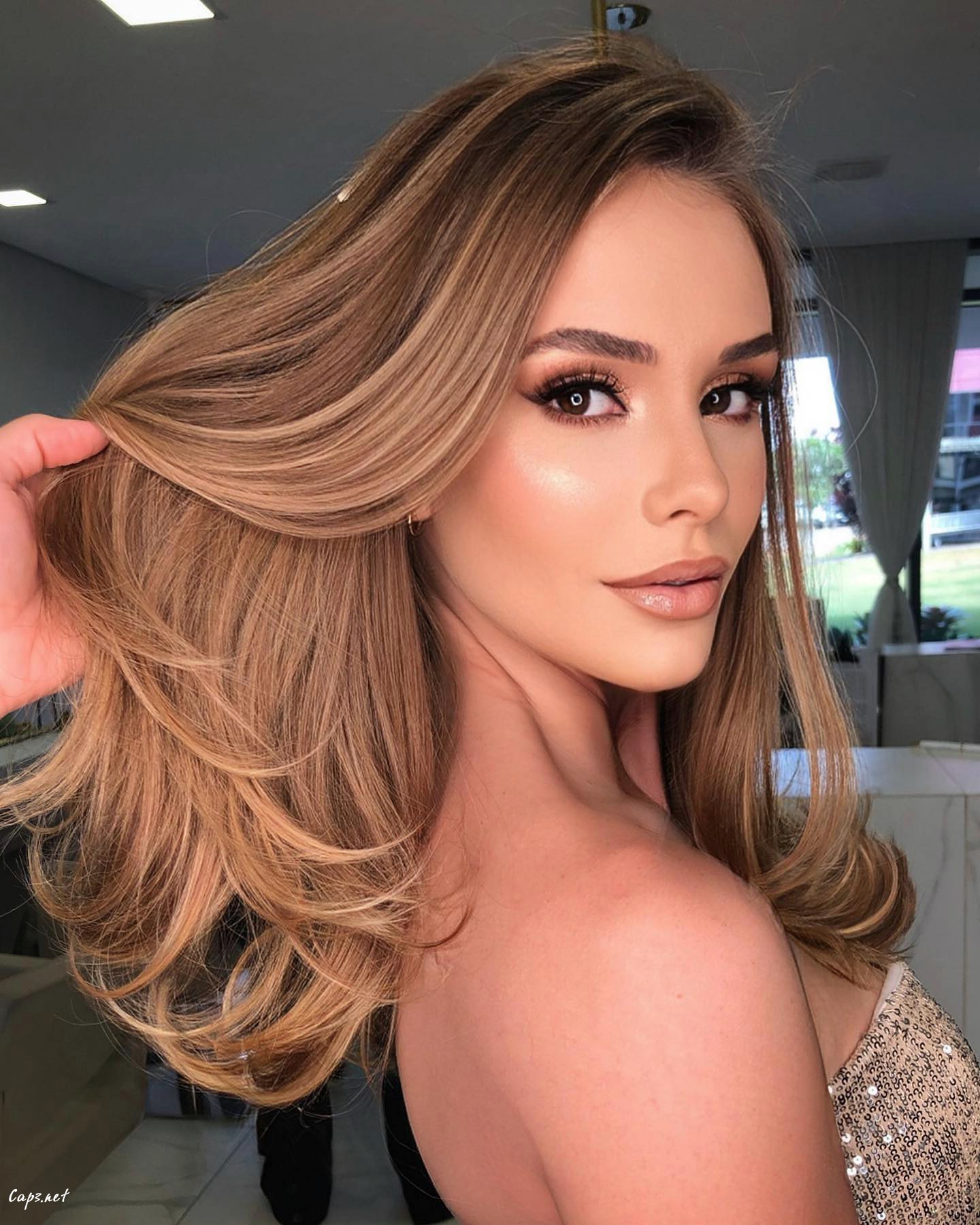 Light Brown Straight Haircut