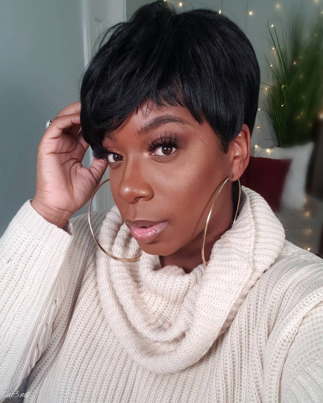 Messy Bob With Long Bangs