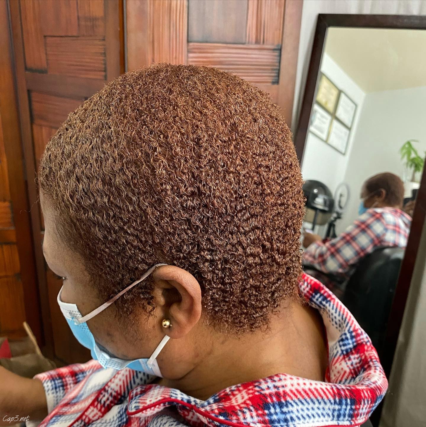 Short Dark Orange Buzzcut