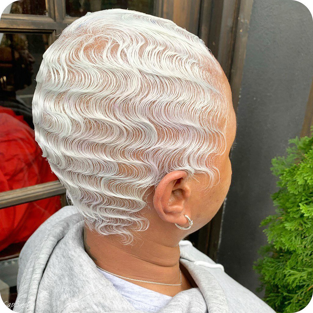 Wavy Curled Icy Hairstyle