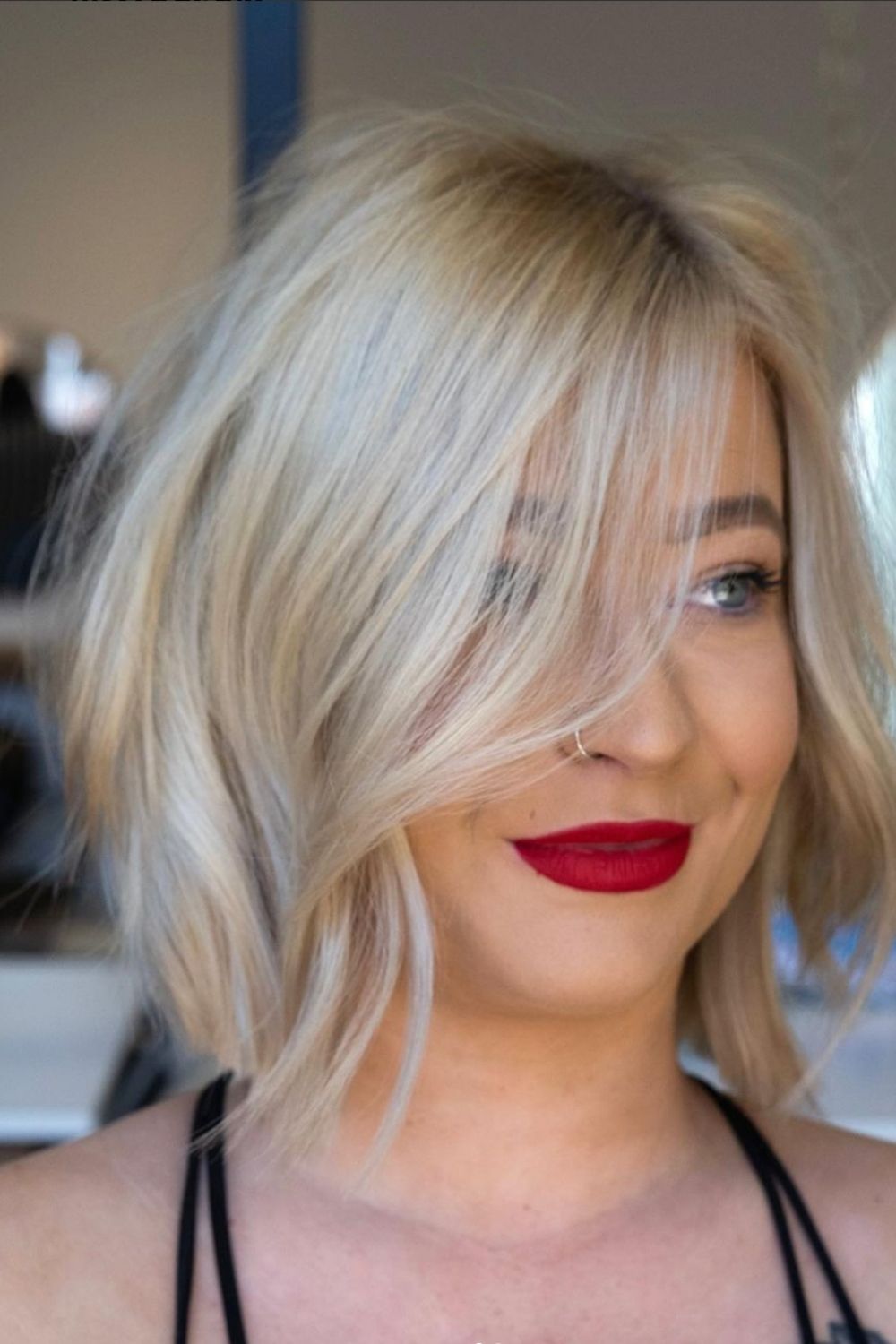 Asymmetrical bob for fine hair 2