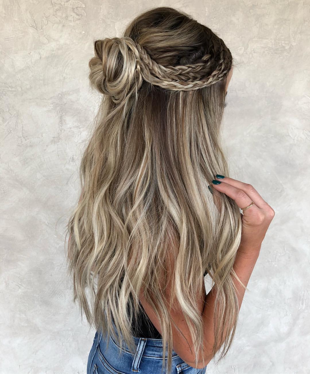 Inspiring Half Up Bun Hairstyles For Long Hair 1