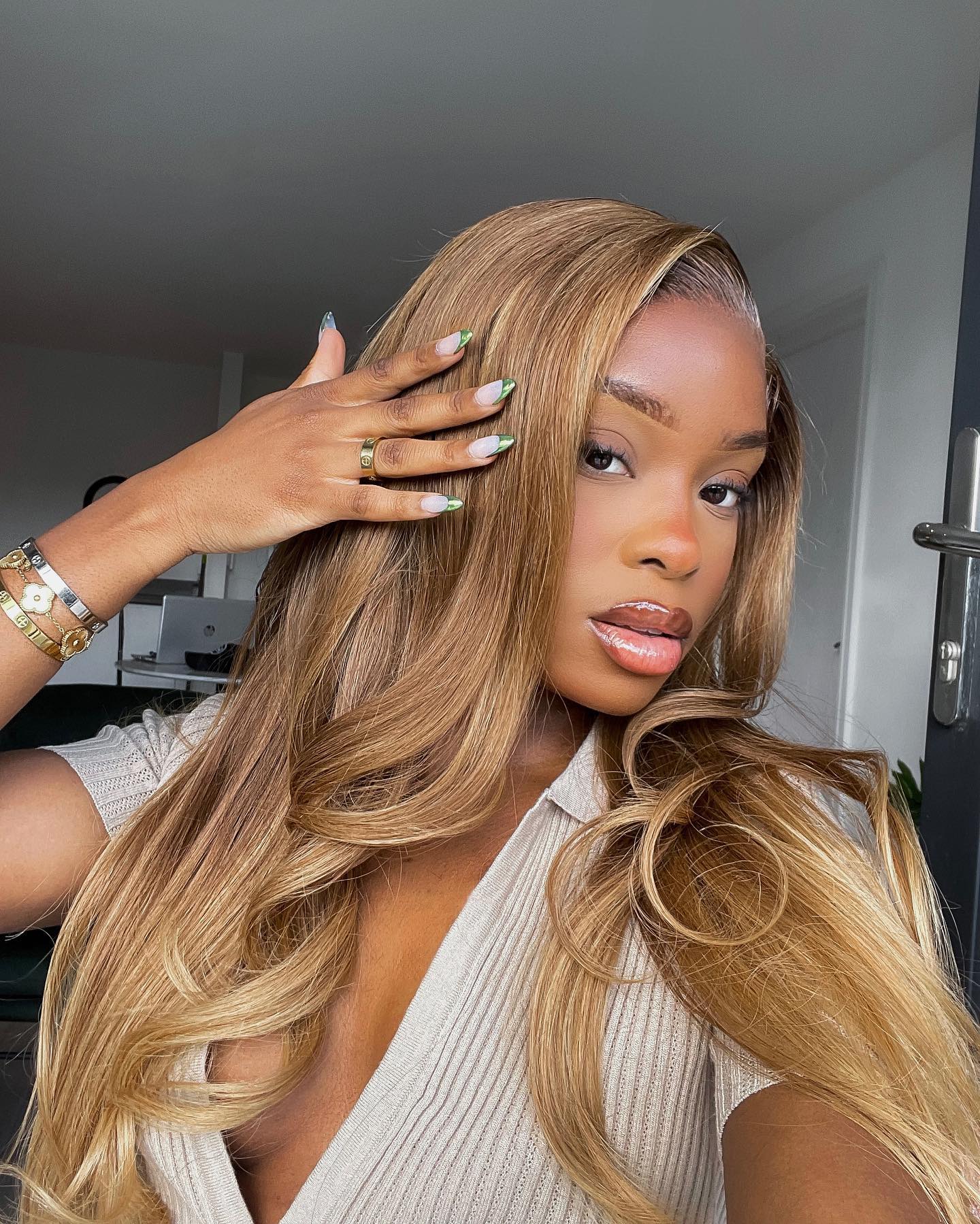 Light Brown Hair With A Side Part