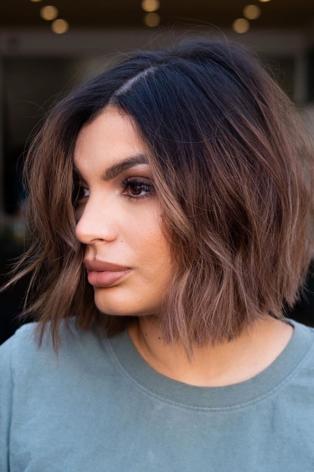 Wavy Bob hairstyle for black hair 3