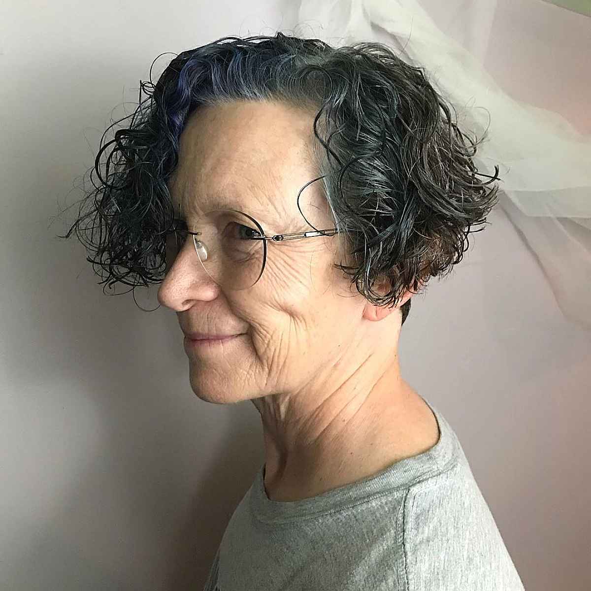 curly bob for curly hair for women passed 60