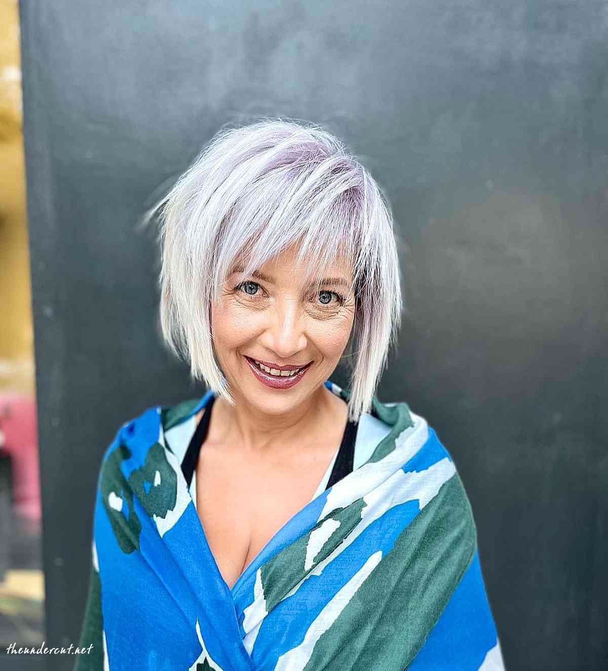choppy shagged out bob hairstyle