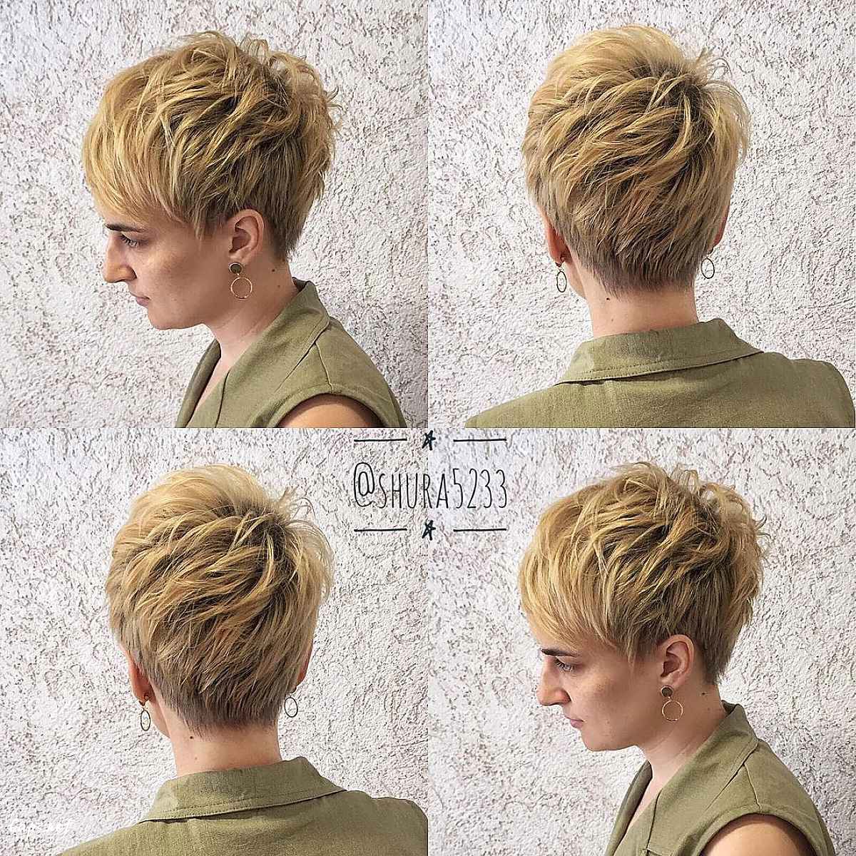 edgy pixie with messy feathered ends