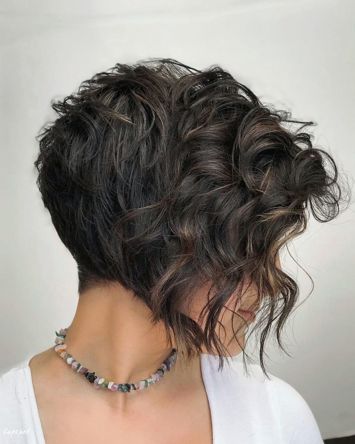 layered pixie bob for naturally wavy hair