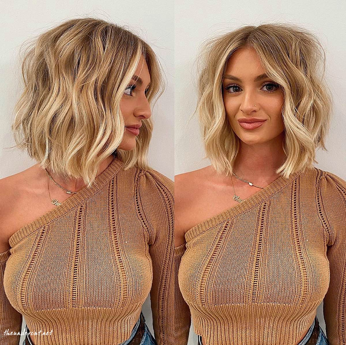 lived in shaggy bob hairstyle with curtain bangs