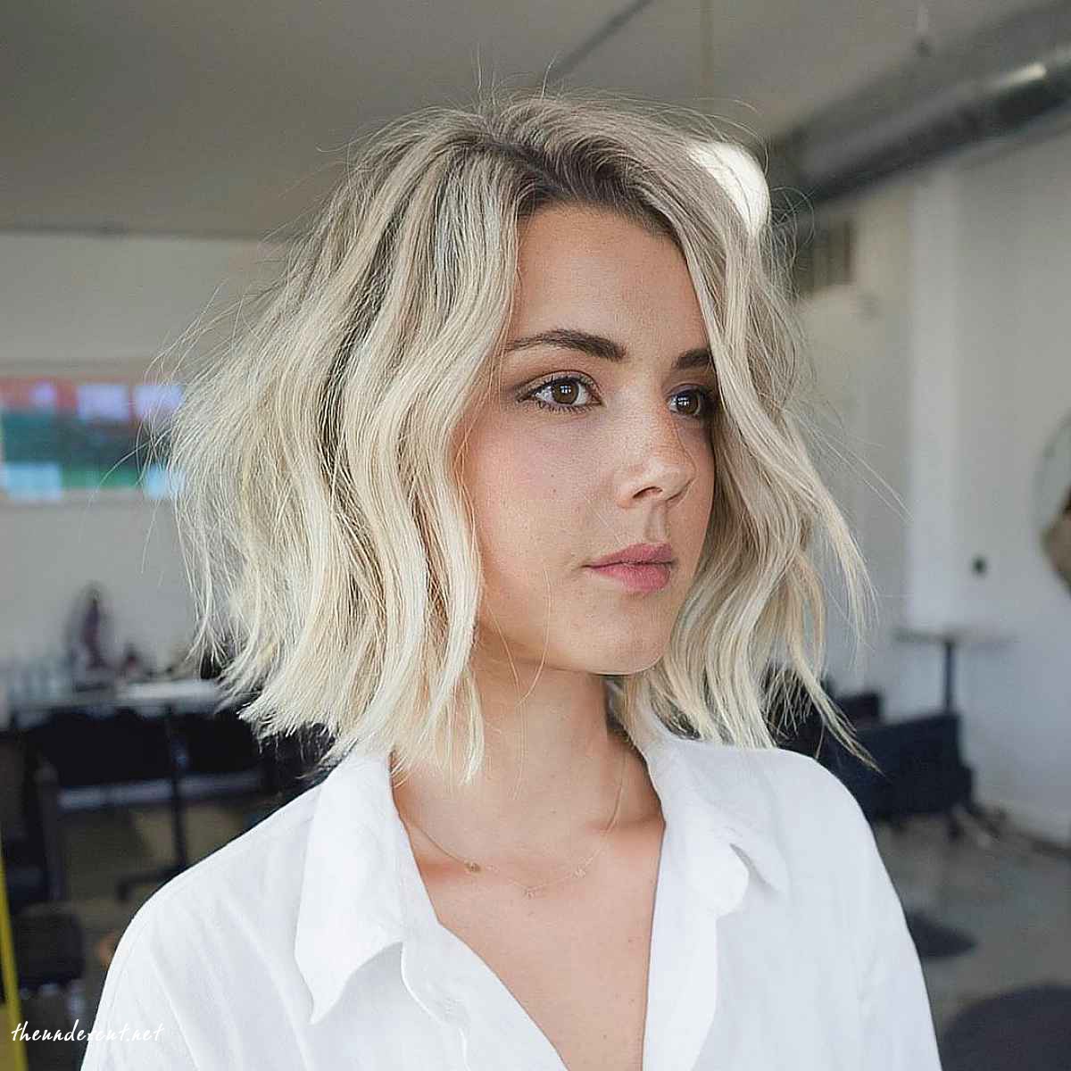 medium length shag with soft waves