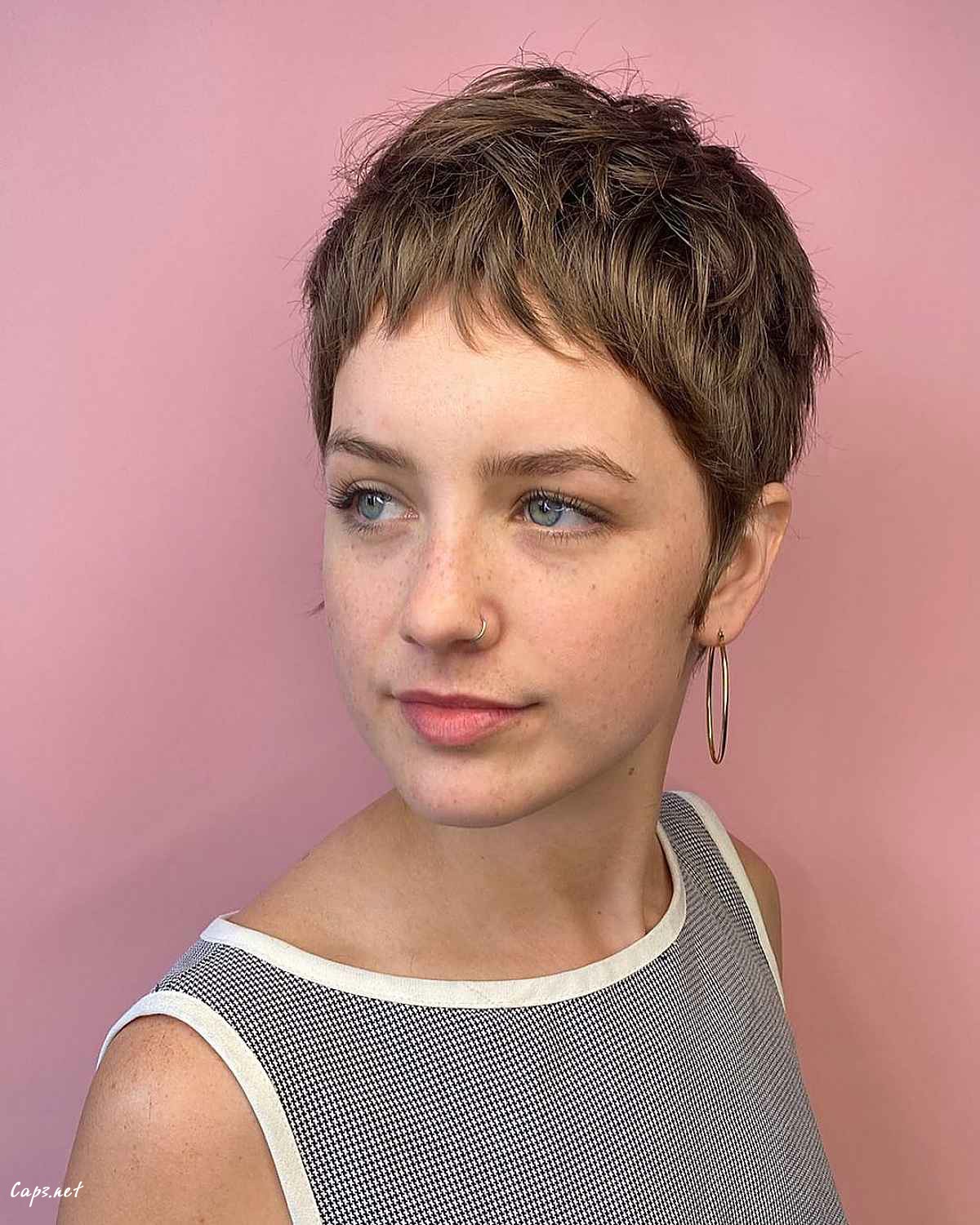 razored short pixie cut