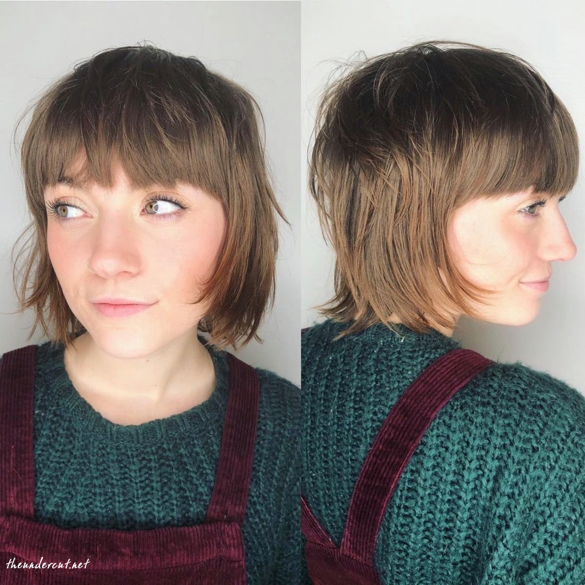shag bob for a round face