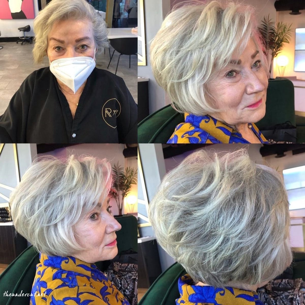 shag cut on graduated bob for women over 60