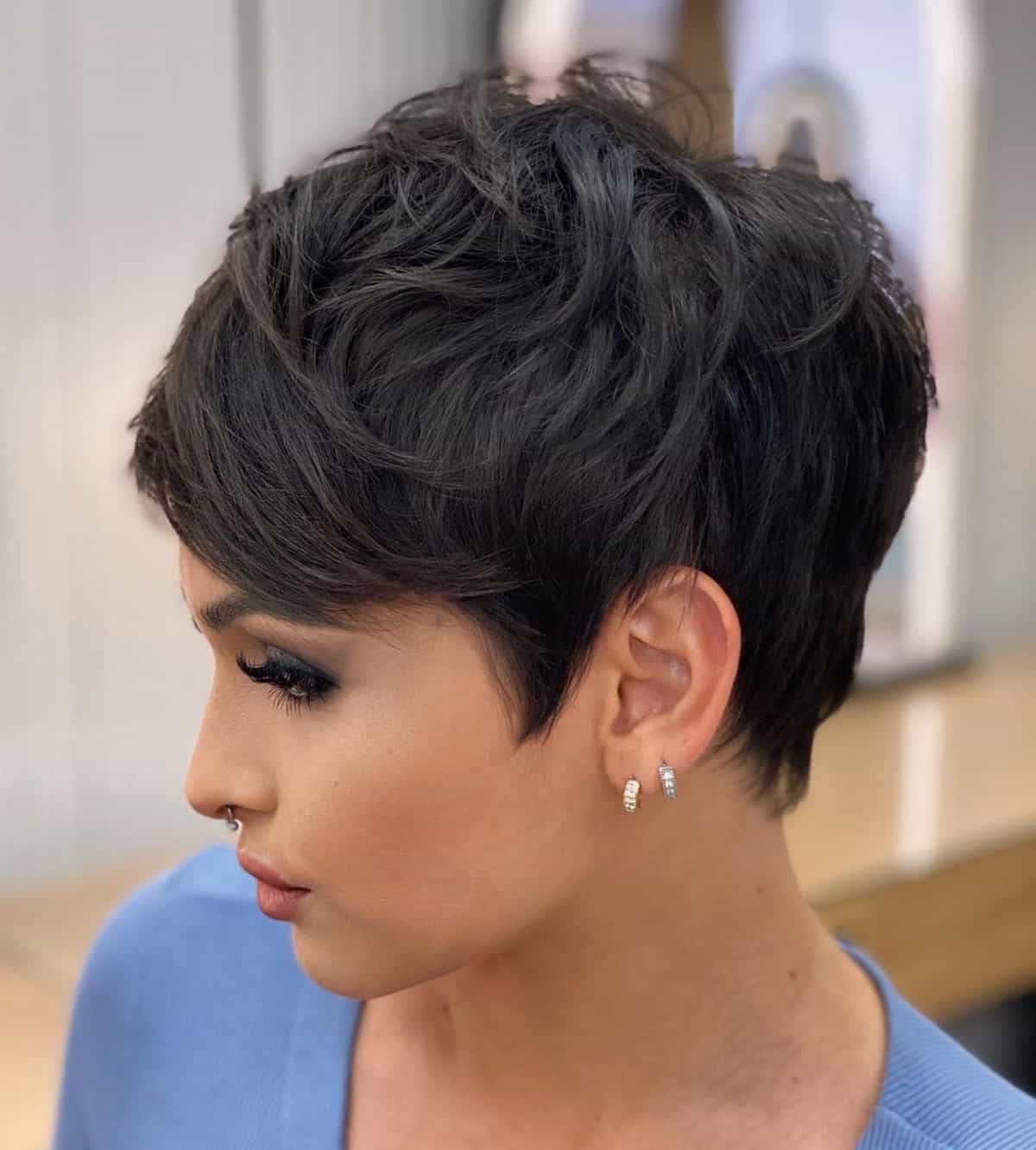 short layered pixie cut