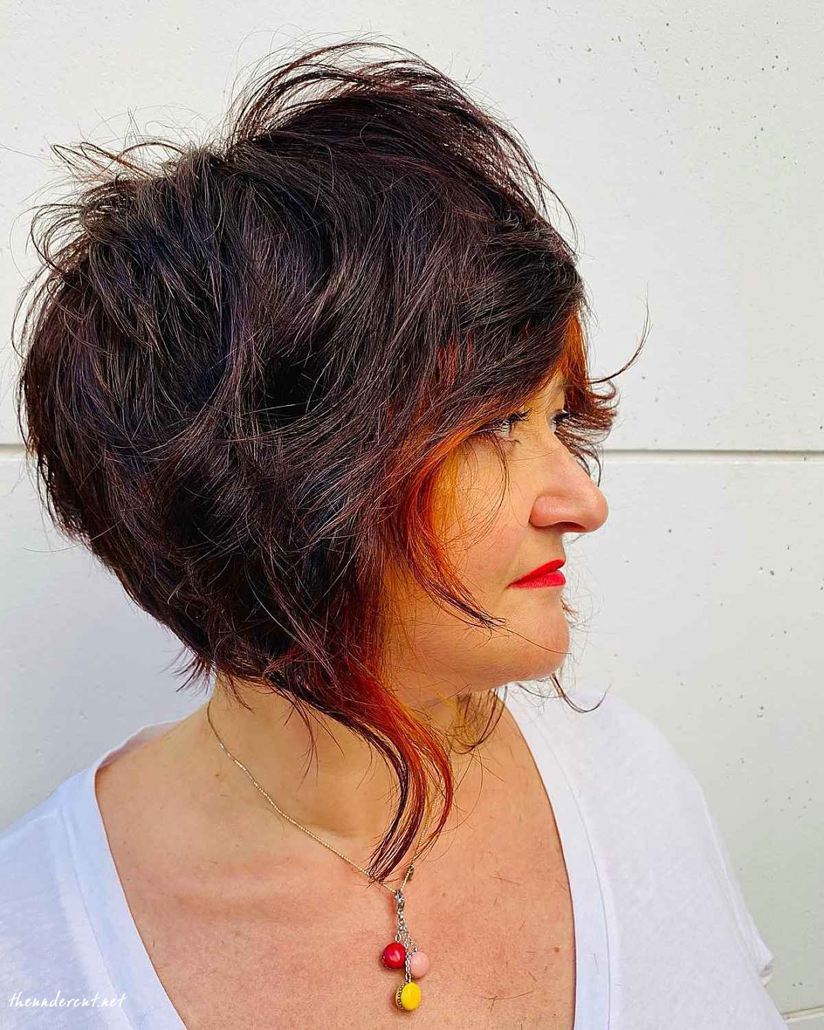 the chin length shaggy bob hairstyle for thicker hair