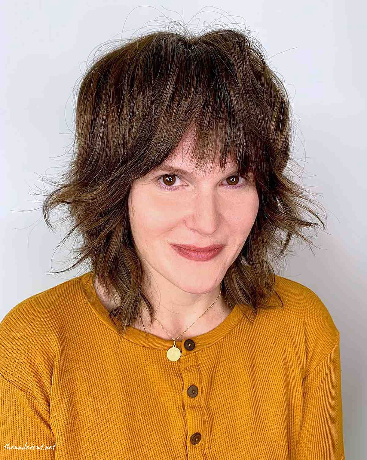 voluminous long shaggy bob haircut
