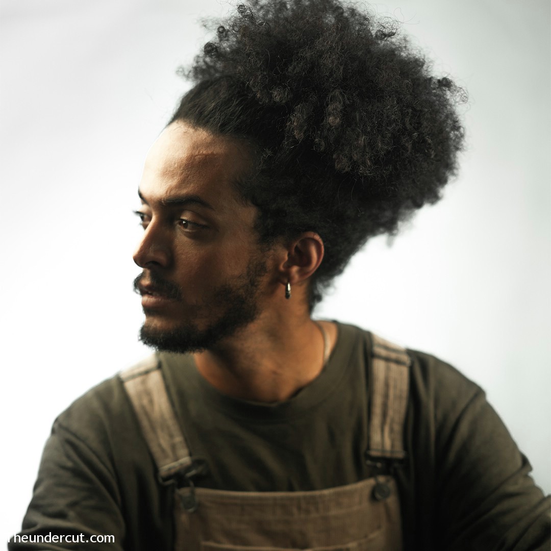 Afro Bun Hipster Look