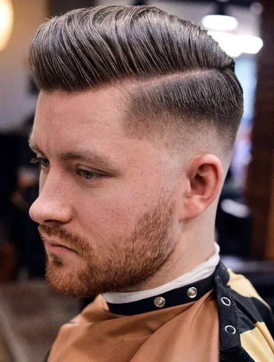 Comb Over Fade with Taper