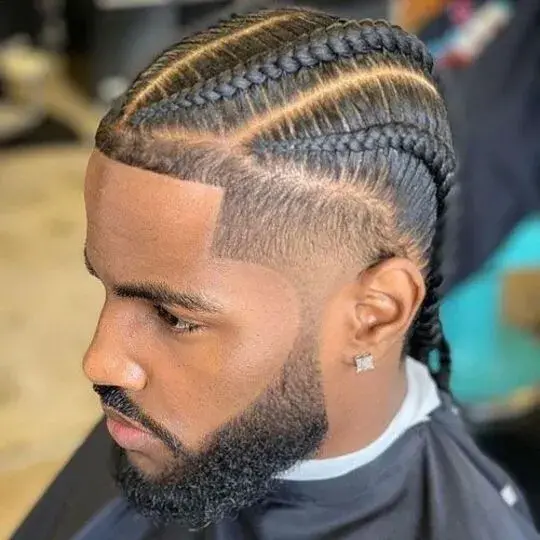 Cornrow Taper Fade