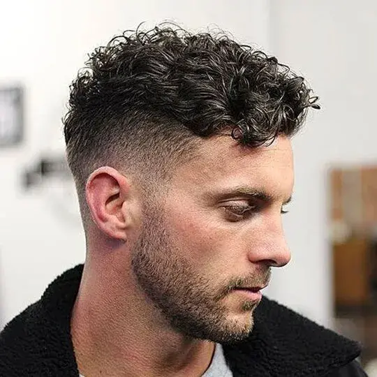 Curly Taper Fade