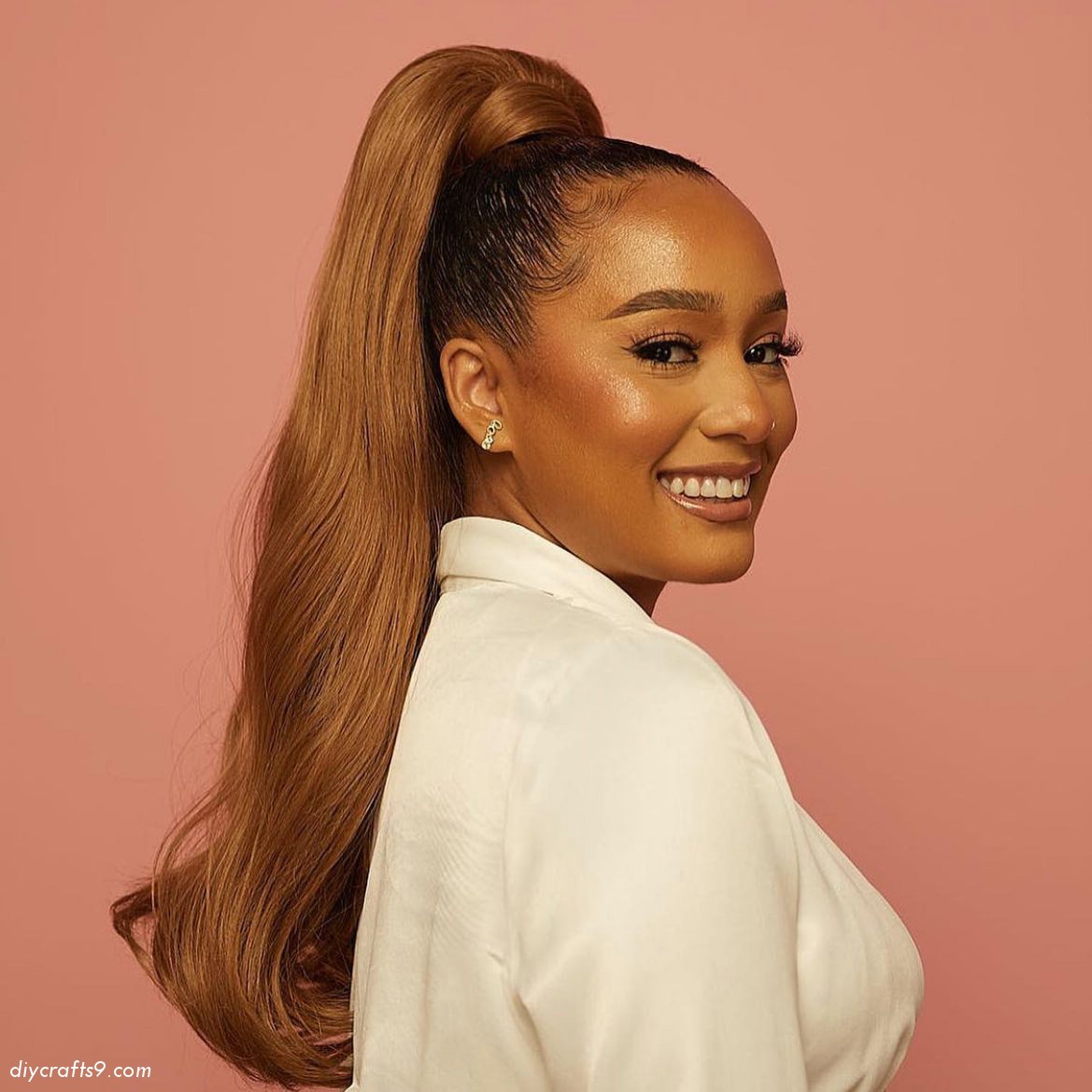 High Up Brown Ponytail