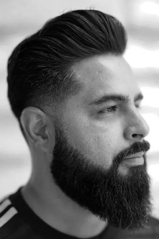 Taper Fade Cut with Beard