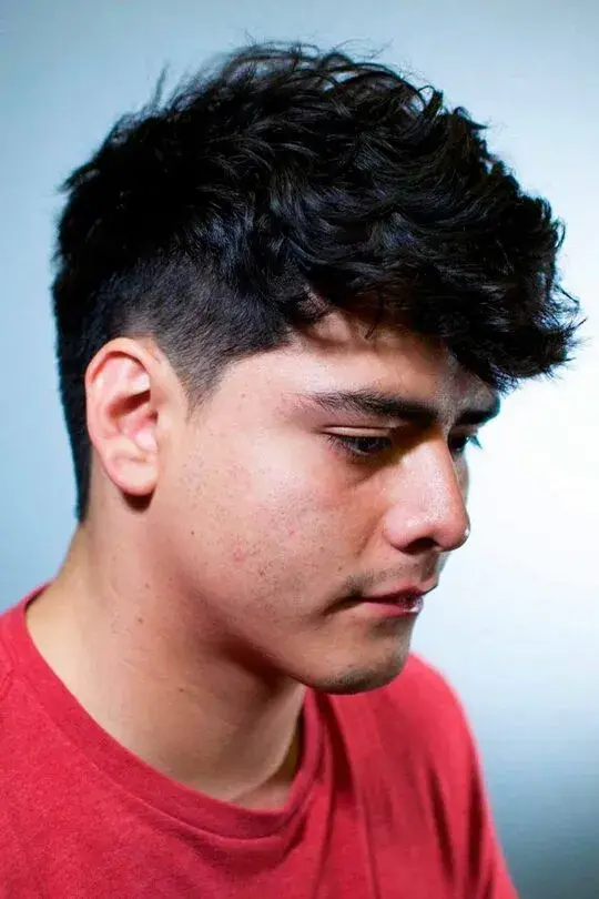 Taper Fade Long Curly Hair