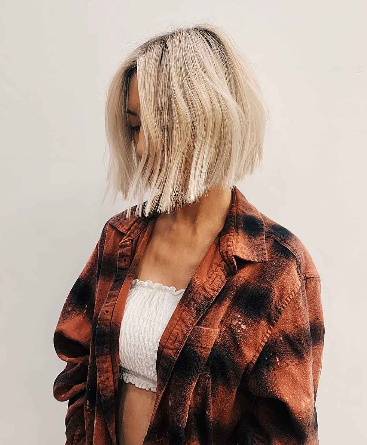 angled lob cut with waves